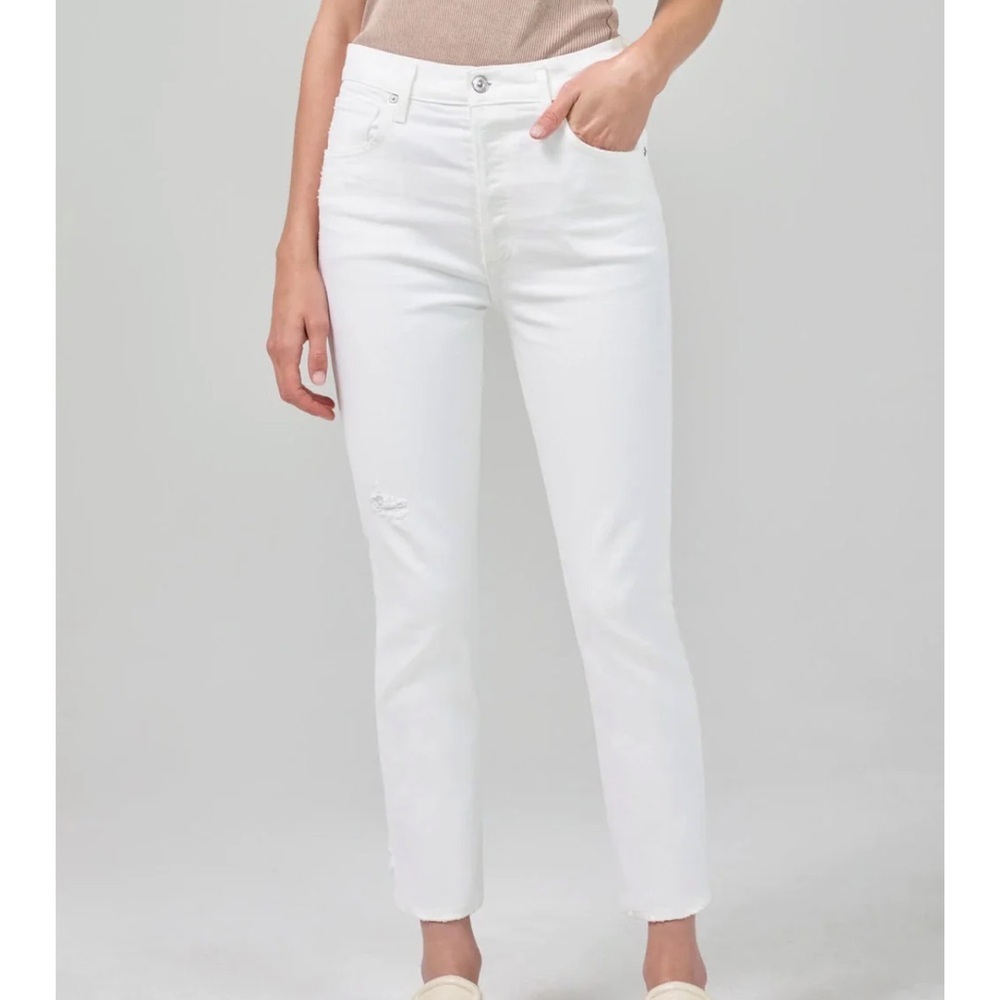 Citizens of Humanity Jolene High Rise Vintage Slim White Jeans